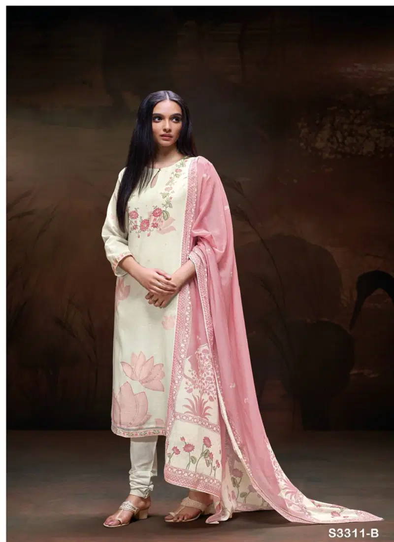 Nahla Cotton by Ganga  Linen Printed Salwar Suit Collection